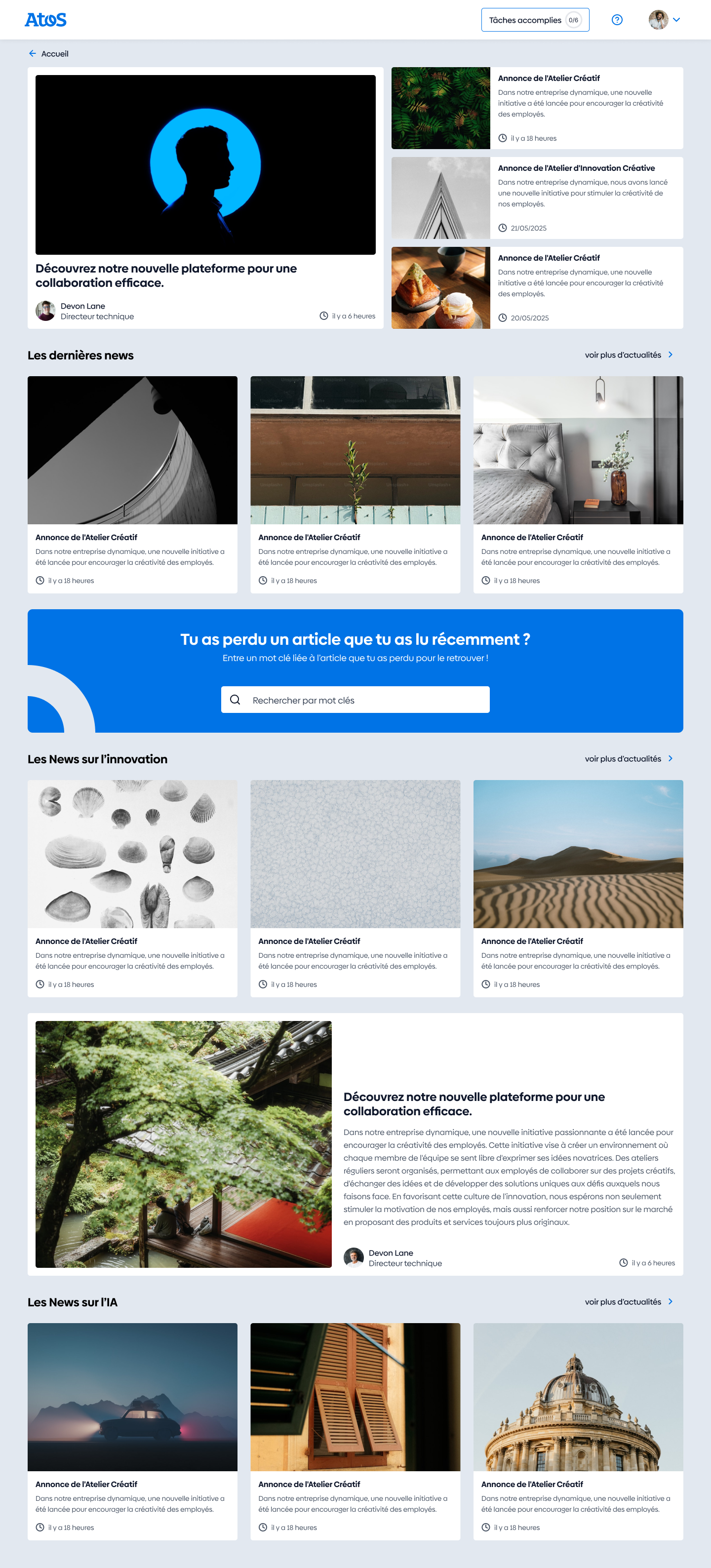Les outils et les actualités