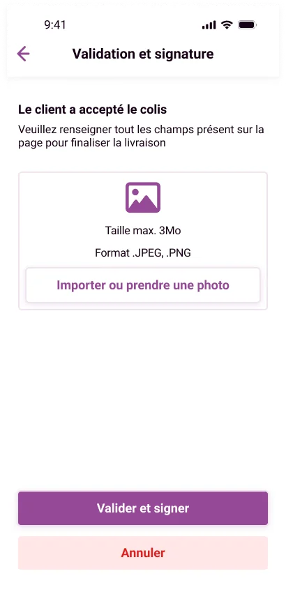 Livraison acceptée