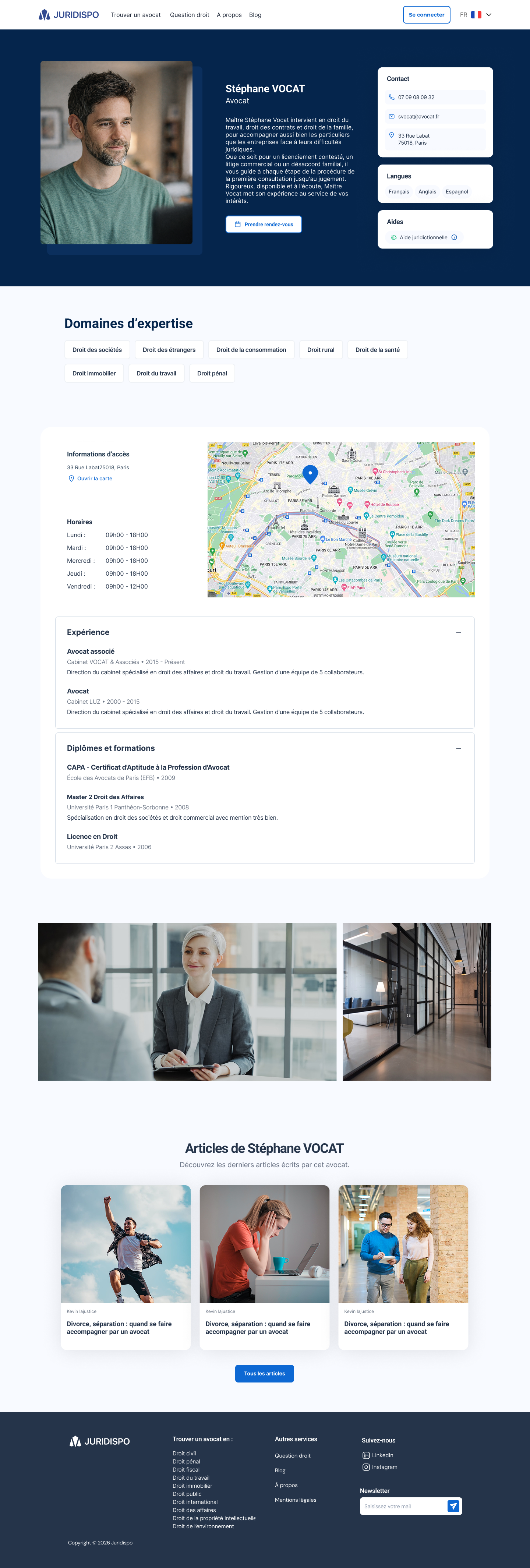 Trouver un avocat et réserver une consultation