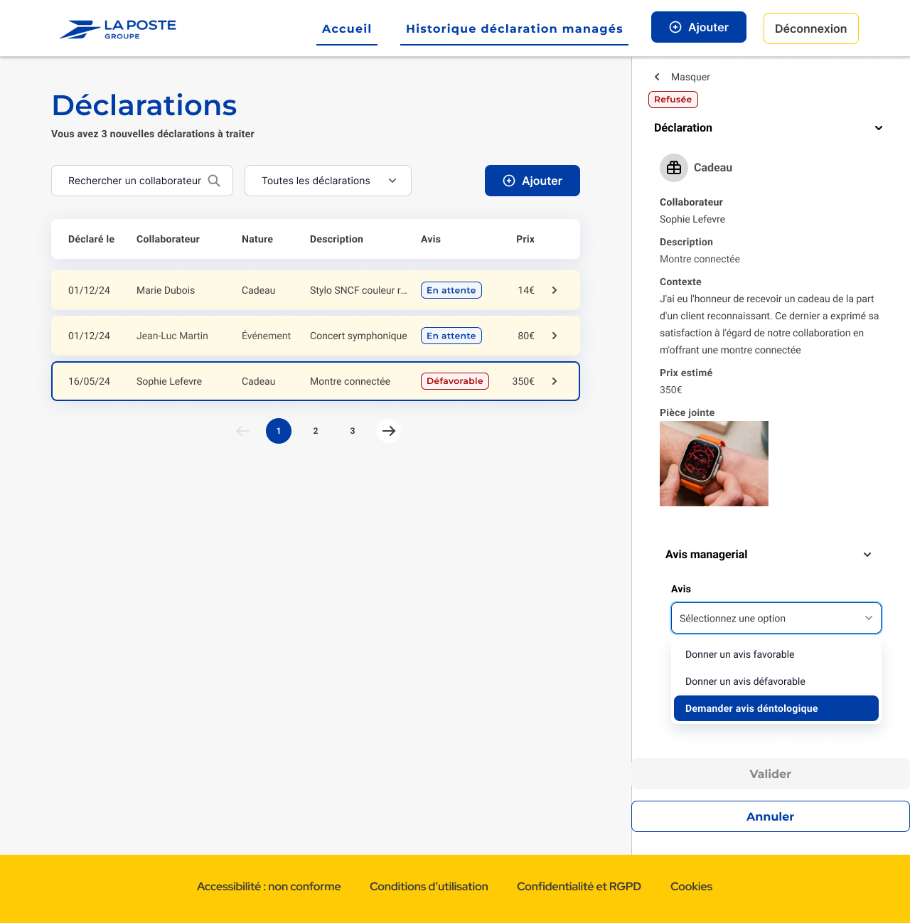 Côté collaborateur : déclarer un cadeau