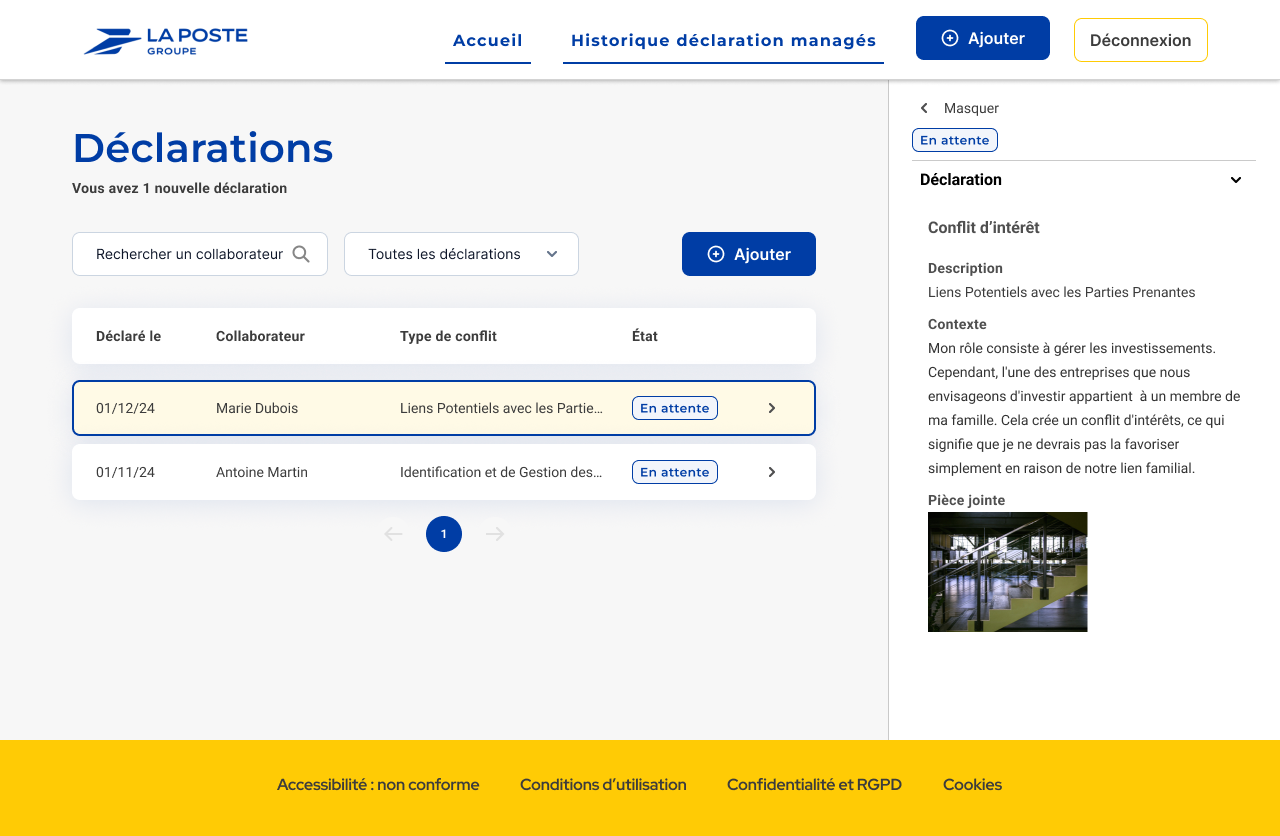 Côté manager : instruire les déclarations