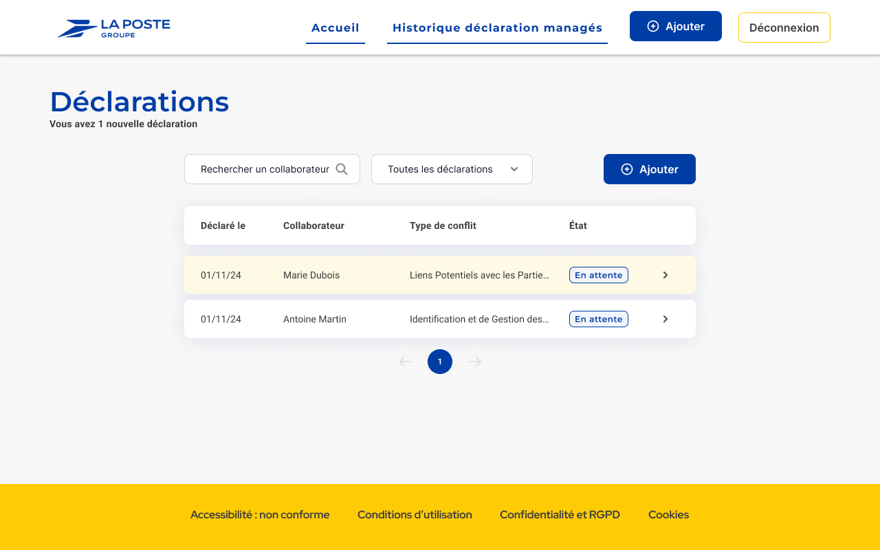 Côté manager : instruire les déclarations